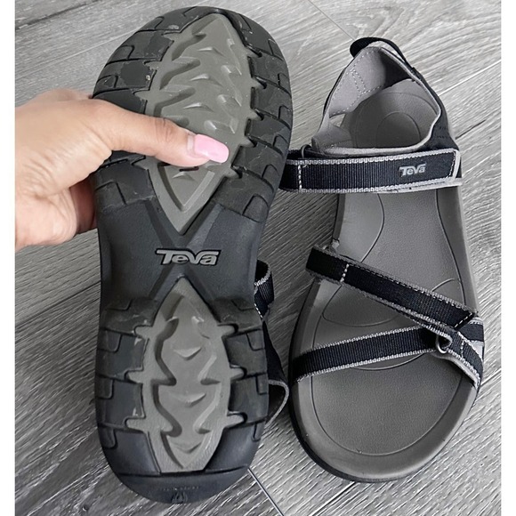 Teva Women's Black Verra Sport Slide Sandals Rubber Sole Open Toe Size 9 - Picture 3 of 7
